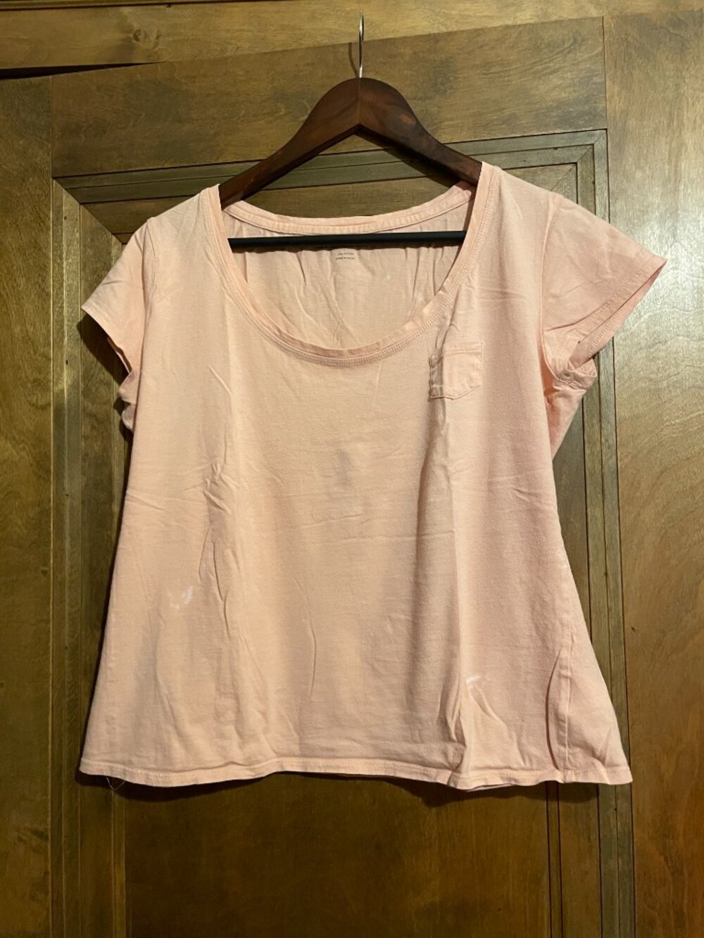 New York & Company Y2K Era Pink Soft Cotton T-Shirt, Women's Size L